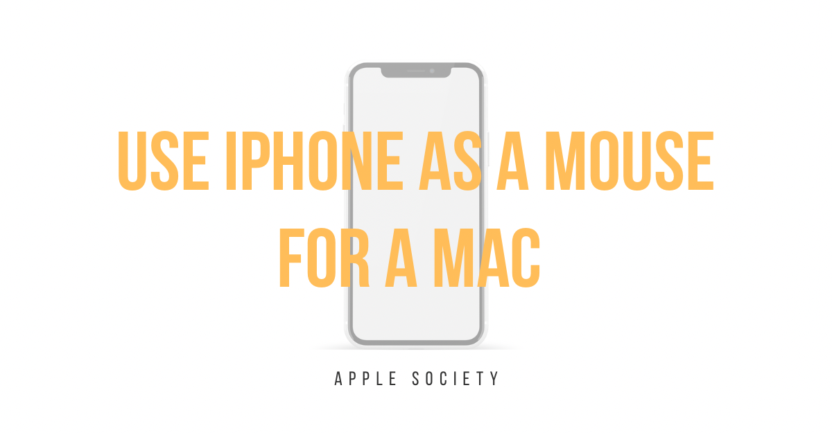 How to use iphone as a mouse for a mac 